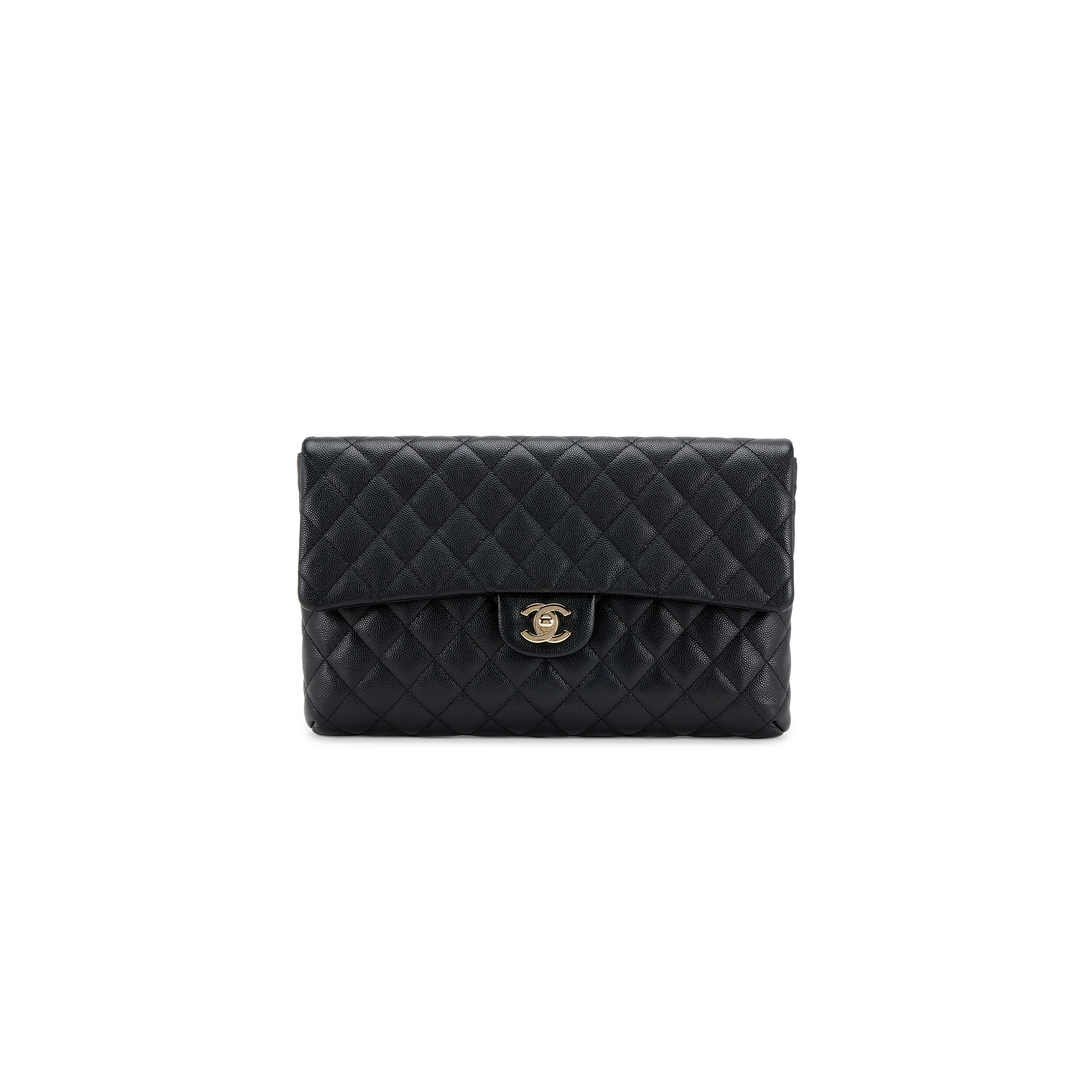 Ch**el quilted caviar flap clutch (28*20*3cm)